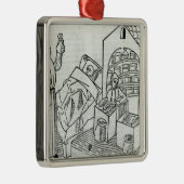 Een patiënt met een arts of apotheker metalen ornament (Rechts)