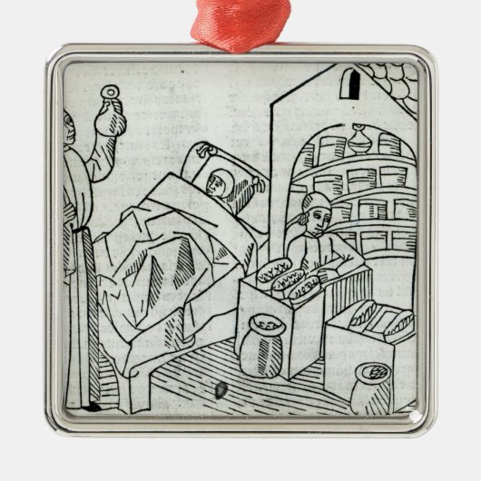 Een patiënt met een arts of apotheker metalen ornament (Voorkant)