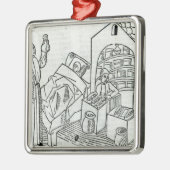 Een patiënt met een arts of apotheker metalen ornament (Links)