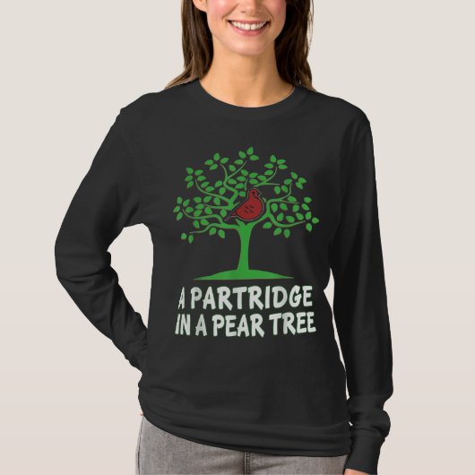 Een patrijs in de perenboom op 12 dagen kerstmis G T-shirt (Voorkant)