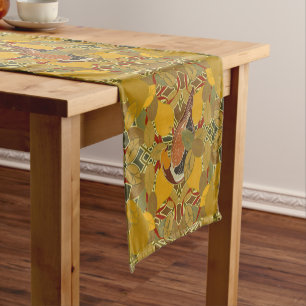 Een patrijs in een Pear Tree Holiday Table Runner Korte Tafelloper