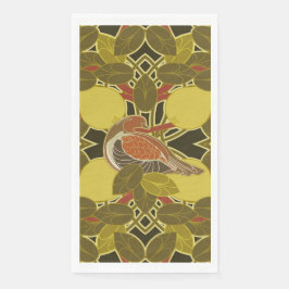 Een patrijs in een peer tree gastenhanddoek servet