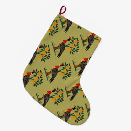 Een patrijs in een peereboom uitsnijmal retro 2 grote kerstsok