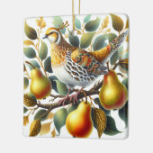 Een patrijs in een perenboom gepersonaliseerde ker keramisch ornament (Links)