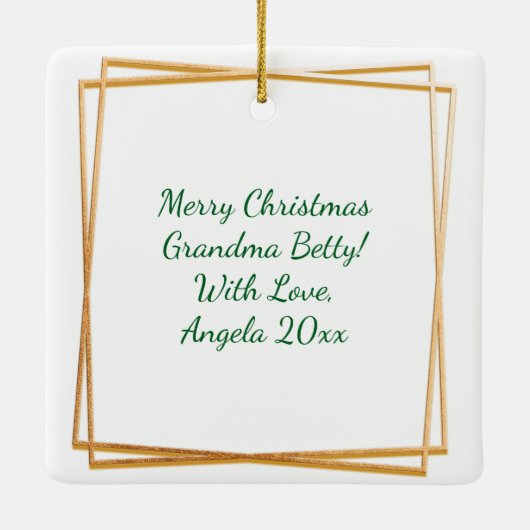 Een patrijs in een perenboom gepersonaliseerde ker keramisch ornament (Achterkant)