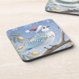Een patrijs in een perenboom hard plastic onderzet bier onderzetter
