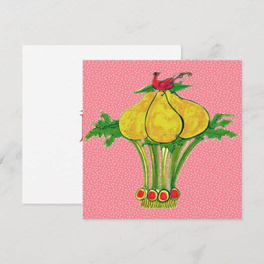 Een patrijs in een perenboom kaart (Voorkant / Achterkant)