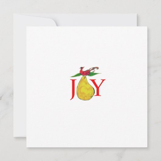 Een patrijs in een perenboom kaart (Achterkant)