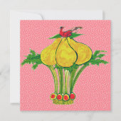 Een patrijs in een perenboom kaart (Voorkant)