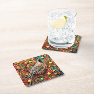 Een Patrijs In Een Perenboom Kartonnen Onderzetters