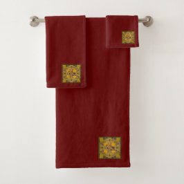 Een patrijs in een perenboom Kerstmis Bad Handdoek