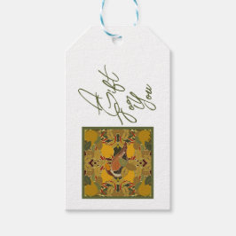 Een patrijs in een perenboom Kerstmis Cadeaulabel