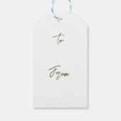 Een patrijs in een perenboom Kerstmis Cadeaulabel (Achterkant)