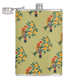 Een patrijs in een perenboom uitgesneden stencil R Heupfles