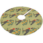 Een patrijs in een perenboom uitgesneden stencil r kerstboom rok (Gekanteld)