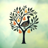 Een patrijs in een perenboom uitgesneden stencil r raamsticker (Vel 3)