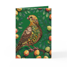 Een patrijs in een perenboom uitgesneden stencil-s