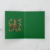 Een patrijs in een perenboom uitgesneden stencil-s kaart (Binnen)