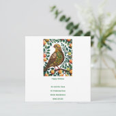 Een patrijs in een perenboom uitsnede sjabloon-sti kaart (Staand voorkant)