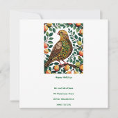 Een patrijs in een perenboom uitsnede sjabloon-sti kaart (Voorkant)