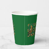 Een patrijs in een perenboom uitsnijmal sjabloonst papieren bekers (Rechts)