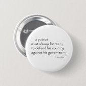 "Een Patriot moet..." Ronde Button 5,7 Cm (Voorkant /achterkant)