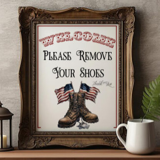 Een Patriots Day Gelieve Schoenen Uit Te Trekken B Poster