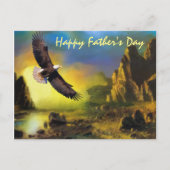 Een patriottisch design met Bald Eagle Flying High Briefkaart (Voorkant)