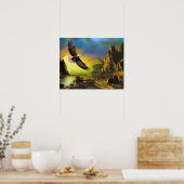 Een patriottisch design met Bald Eagle Flying High Poster (Keuken)