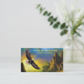 Een patriottisch design met Bald Eagle Flying High Visitekaartje (Staand voorkant)