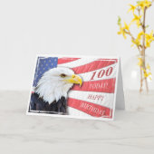 Een patriottische 100ste verjaardagskaart kaart (Gele Bloem)