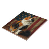 Een patriottische kat tegeltje (Zijkant)