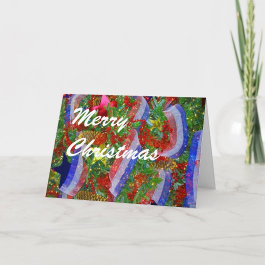 Een patriottische kerst feestdagen kaart (Voorkant)