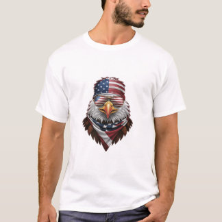 Een patriottische zeearend t-shirt