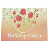 Een  Patroon Grote Verjaardag Groot Cadeauzakje (Voorkant)