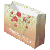 Een  Patroon Grote Verjaardag Groot Cadeauzakje (Voorkant Gekanteld)