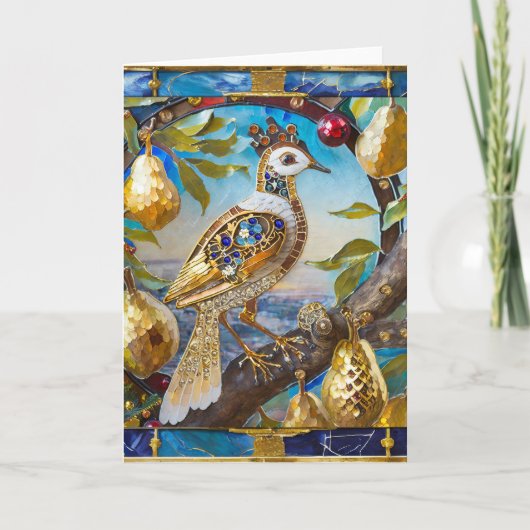 Een patroon in een perenboom bedankkaart (Voorkant)