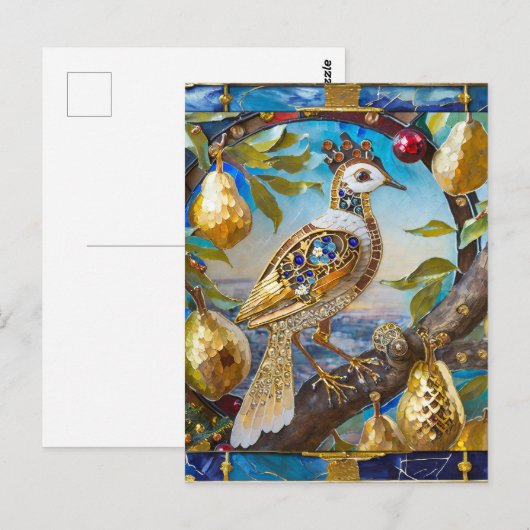 Een patroon in een perenboom briefkaart (Voorkant / Achterkant)