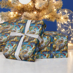 Een patroon in een perenboom cadeaupapier