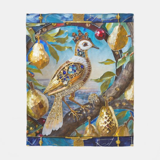 Een patroon in een perenboom fleece deken (Voorkant)