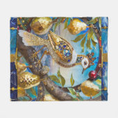 Een patroon in een perenboom fleece deken (Voorkant (Horizontaal))