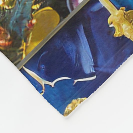 Een patroon in een perenboom fleece deken (Hoek)