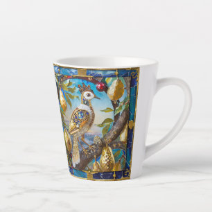 Een patroon in een perenboom latte mok