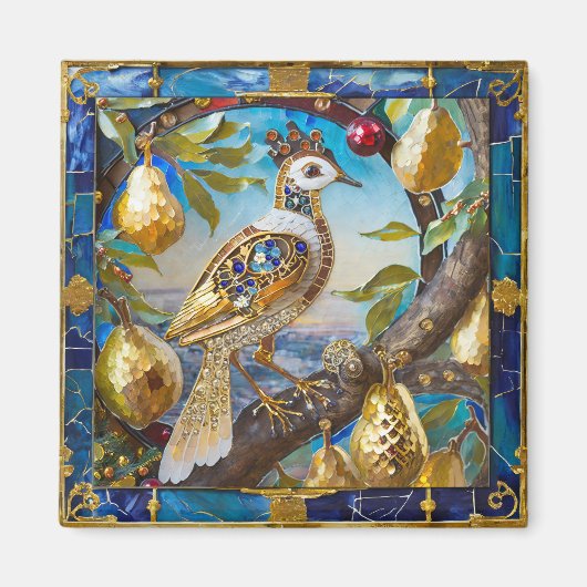 Een patroon in een perenboom magneet (Voorkant)