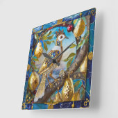 Een patroon in een perenboom vierkante klok (Hoek)