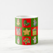 Een patroon met kersttekeningen koffiemok (Center)