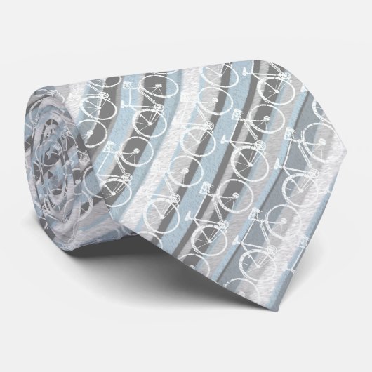 een patroon van fietsen stropdas (Opgerold)