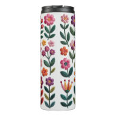 Een patroon van kleurrijke bloemen thermosbeker (Achterkant)