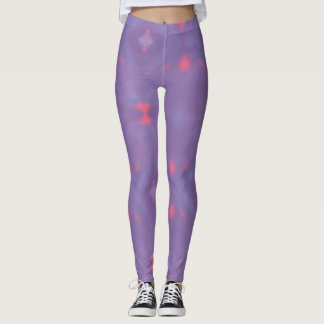Een patroon van Paars en roze lentes Leggings
