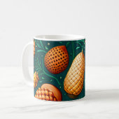 Een patroon van Pinecones en Acorns Koffiemok (Voorkant links)